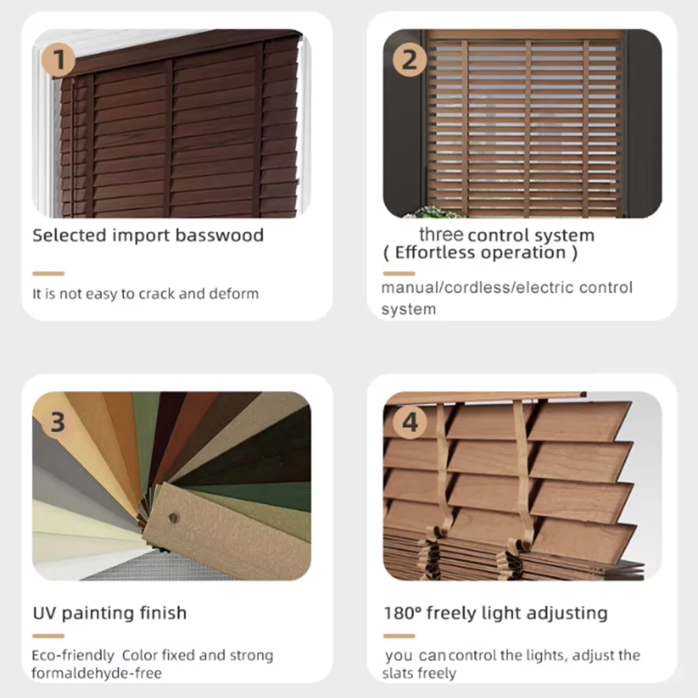 2 inch Venetian Wooden Basswood Blinds