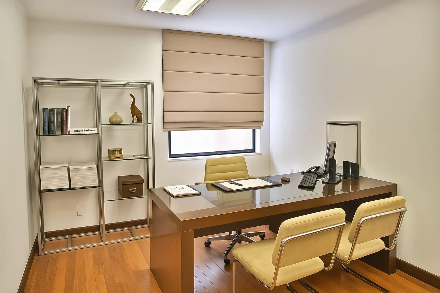 Custom Luxury Roman Shades with Elegant Sunshade Fabric