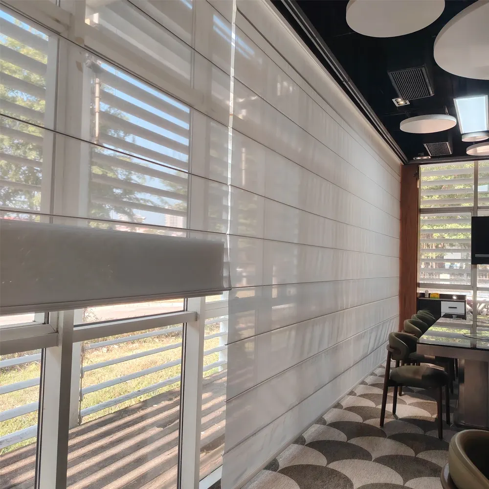 Custom Luxury Roman Shades with Elegant Sunshade Fabric