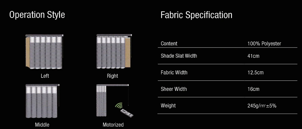 Custom Luxury Dream Blinds Vertical Sheer Blinds