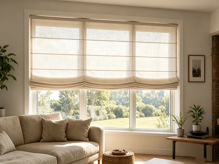 Motorized Roman Shades