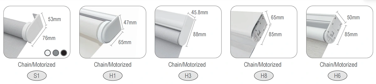 ROLLERGE Custom Size Butterfly Roller Shades