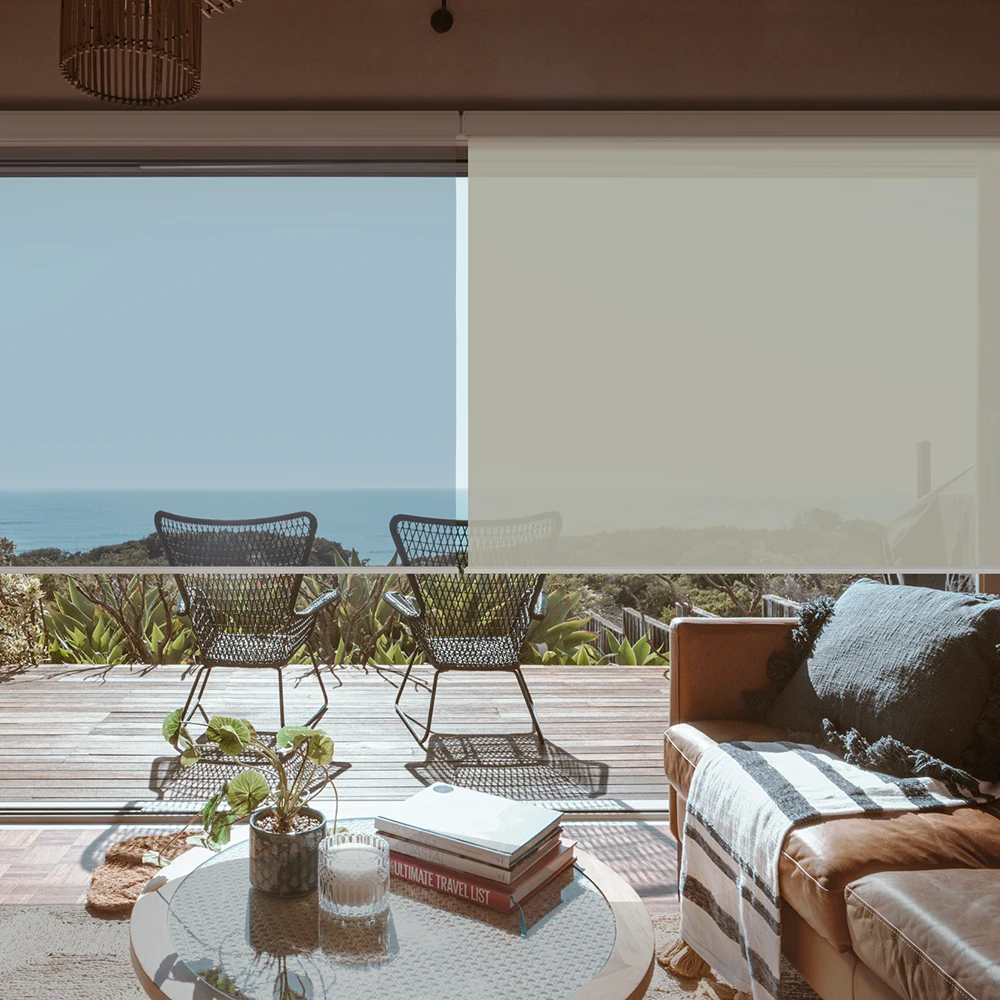 Modern Cordless Solar Shades for Clear Views